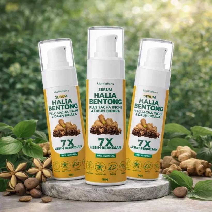Serum Halia Bentong bersama bahan semula jadi
